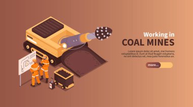 Kömür madenleri çalışma Banner