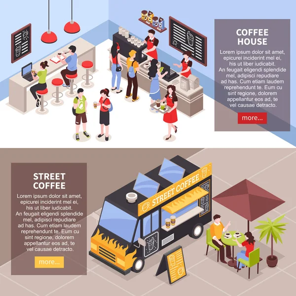 Coffee House Banners Set — Stockvector