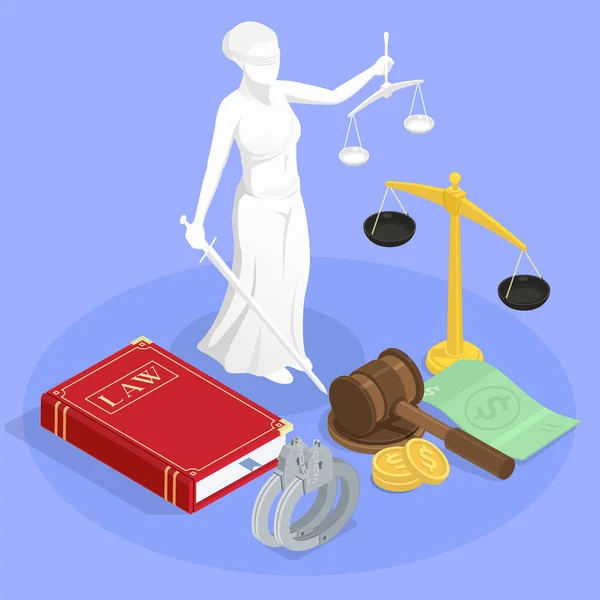 Themis La composizione della giustizia — Vettoriale Stock