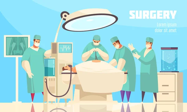 Samenstelling ziekenhuis operatie — Stockvector