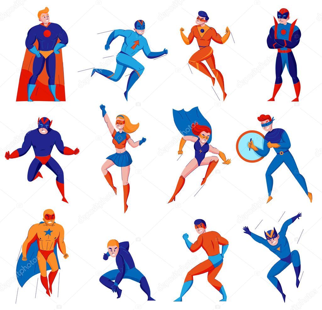  Superhero Character Set