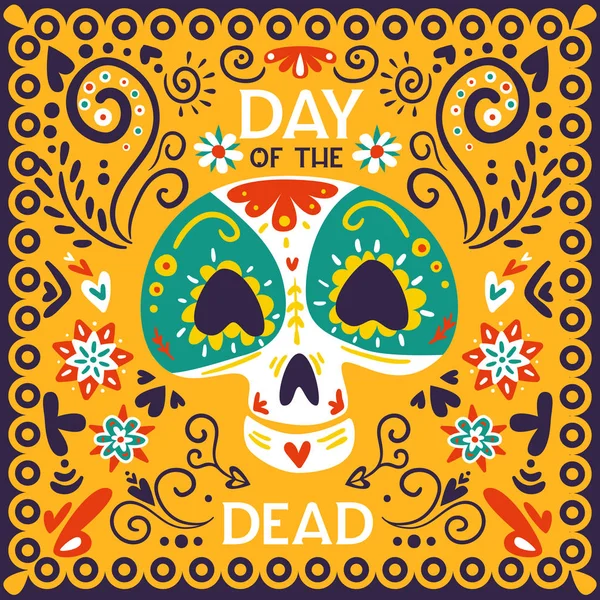 Плакат "Day Dead Mexico" — стоковый вектор