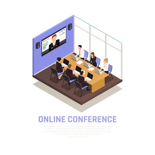 Concepto de conferencia de negocios — Archivo Imágenes Vectoriales