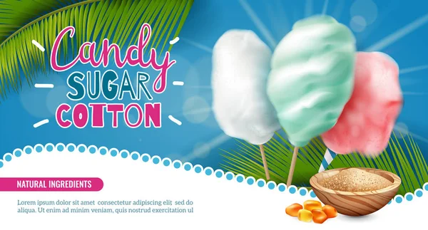Плакат Rethic Cotton Candy — стоковый вектор