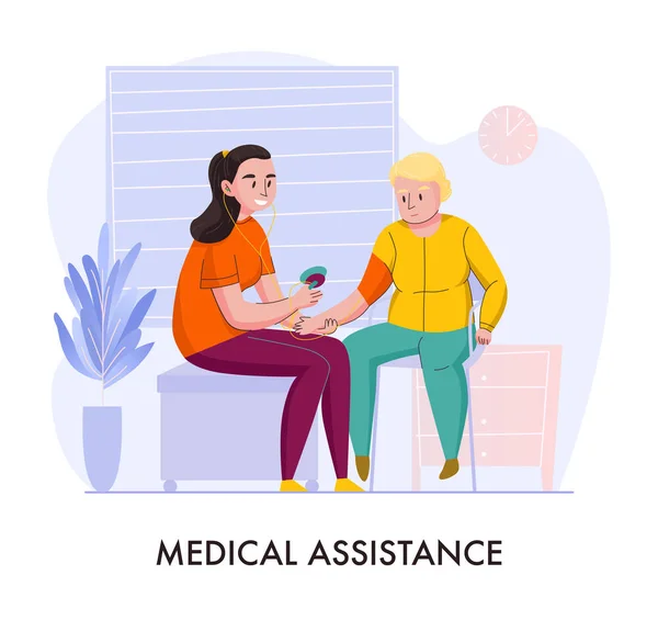 Nursery Home Assistance Composición — Vector de stock