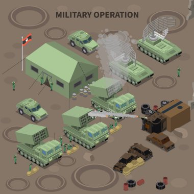 Askeri Operasyon Isometric Bileşimi