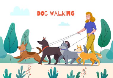 Açık Köpek Yürüyüş Kompozisyon