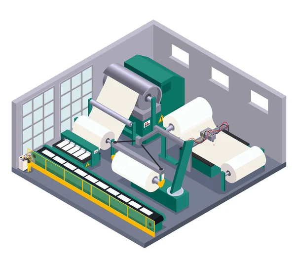 Ilustracja produkcji papieru — Wektor stockowy