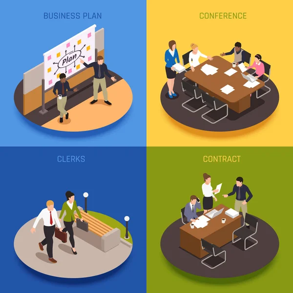 Business People concept iconen set — Stockvector