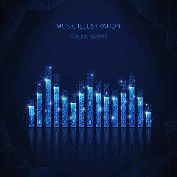 Equalizer Music Media Composition — Stock Vector