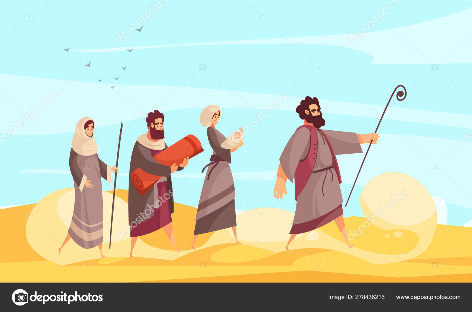 Bible Narratives Moses Composition Stock Vector Image by ©macrovector  #278436216