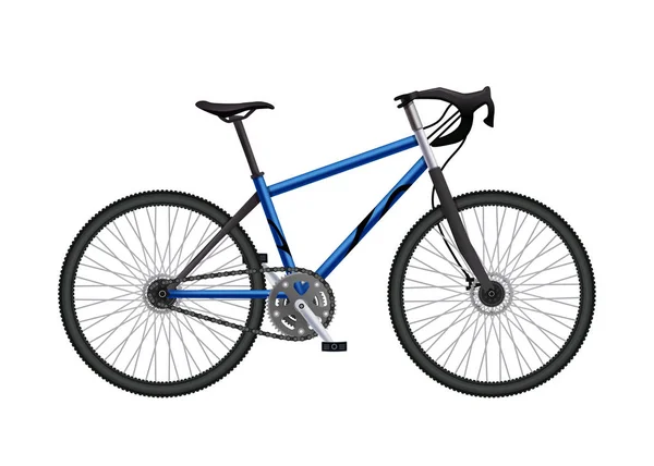 Bicicleta Realista Bicicleta Composição — Vetor de Stock