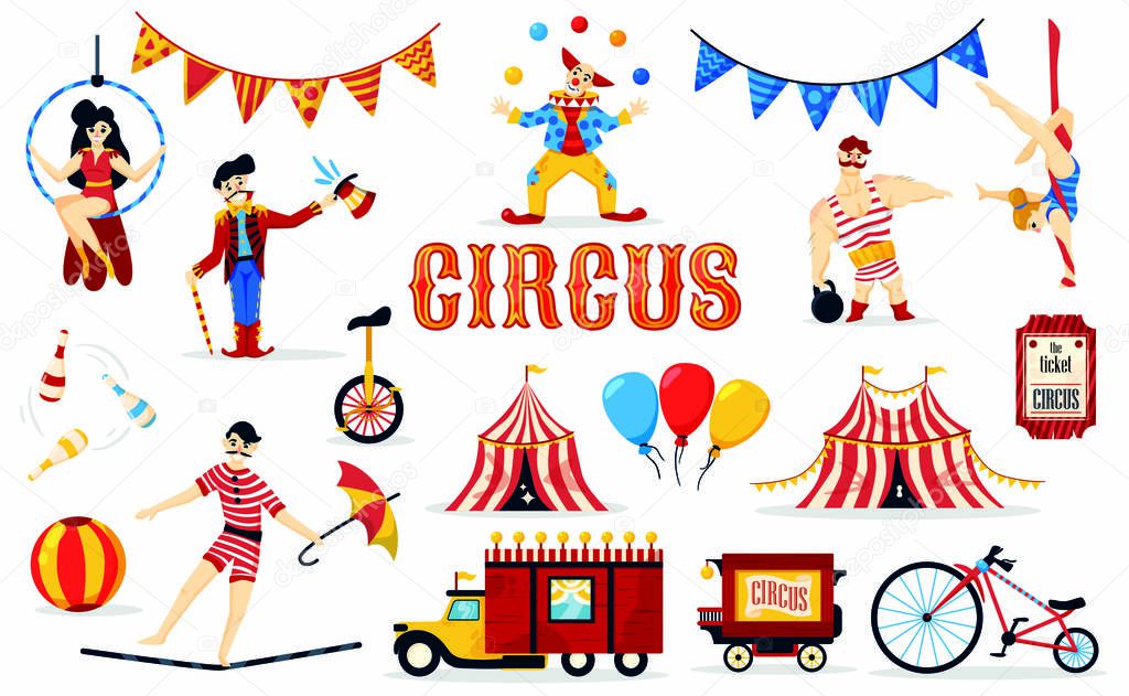 Circus Elements Vintage Set