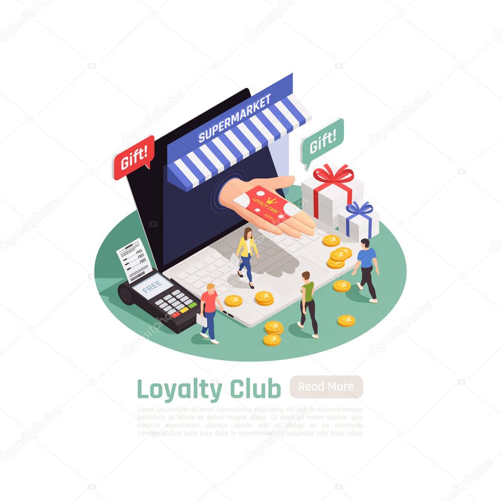 Loyalty System Isometric Background