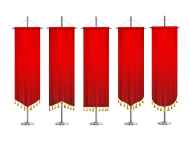Kırmızı Pennants Ayaklı Gerçekçi Set