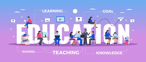 Educación Tipografía Banner — Vector de stock