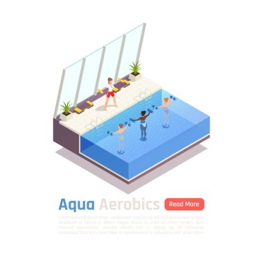 Aqua aerobik izometrik kompozisyon 