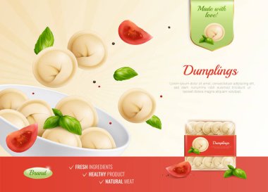 Mantı ravioli reklam kompozisyon