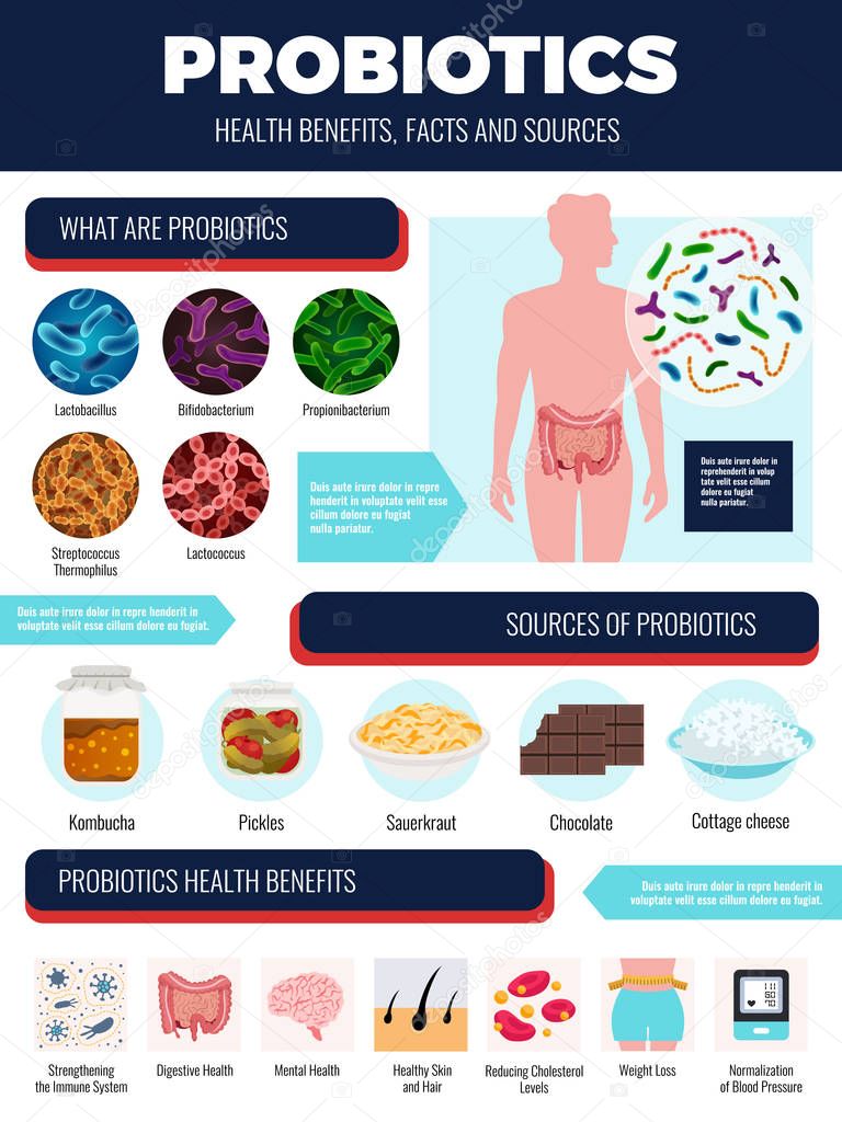 Probiotics Infographic Set