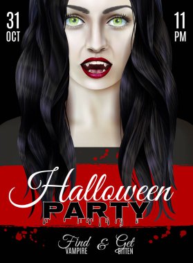 Halloween parti gerçekçi Poster