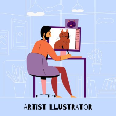 Yaratıcı Meslek Sanatçı Tasarımcı Illustrator Kompozisyon