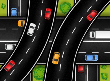 Yol Kavşağı Görünüm Kompozisyonu