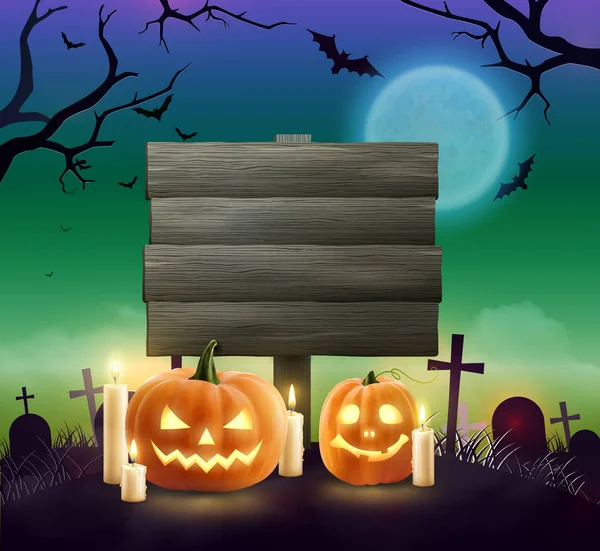 Halloween Realistico sfondo — Vettoriale Stock