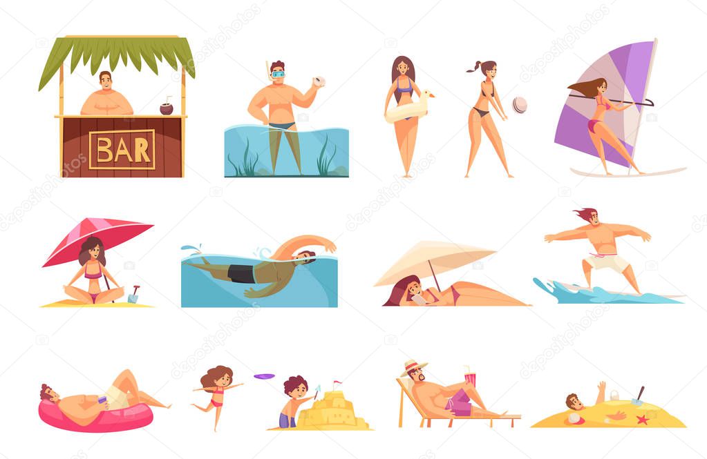 Beach Holidays Icon Set