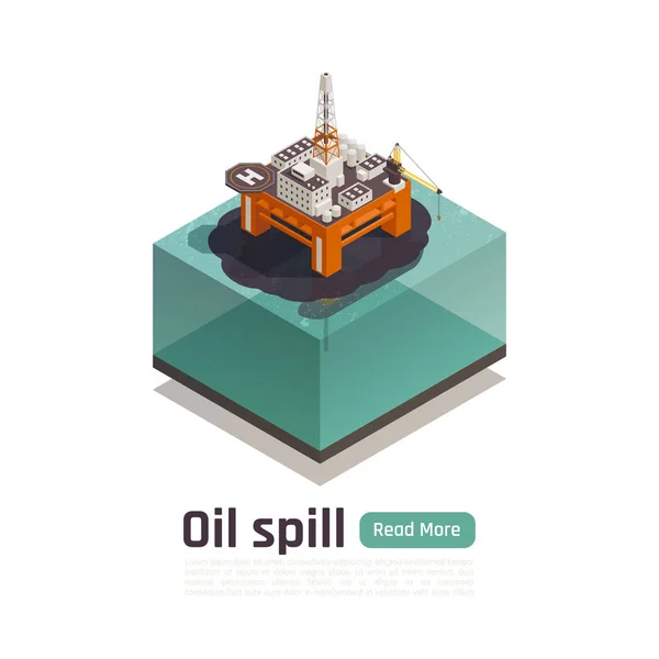 Offshore Oil Pollution Composition — Stock Vector