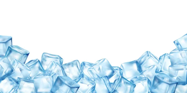 Buz Küpleri Bloklar Çerçeve — Stok Vektör