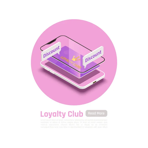 Discount Loyalty Club Hintergrund — Stockvektor