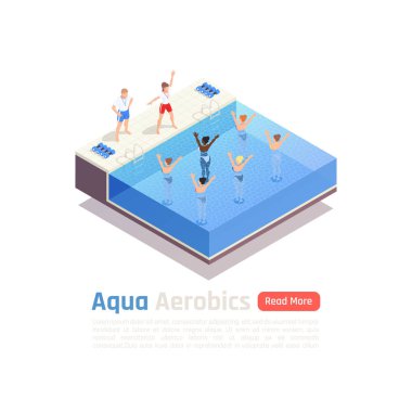 Aqua aerobik izometrik kompozisyon 
