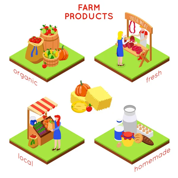 Concepto de diseño de productos agrícolas — Archivo Imágenes Vectoriales
