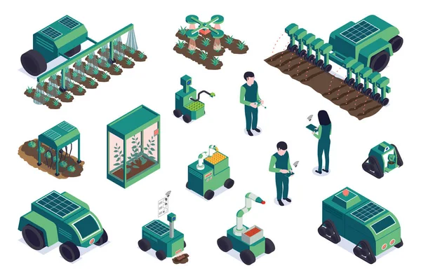 Ensemble d'icône de ferme intelligente — Image vectorielle