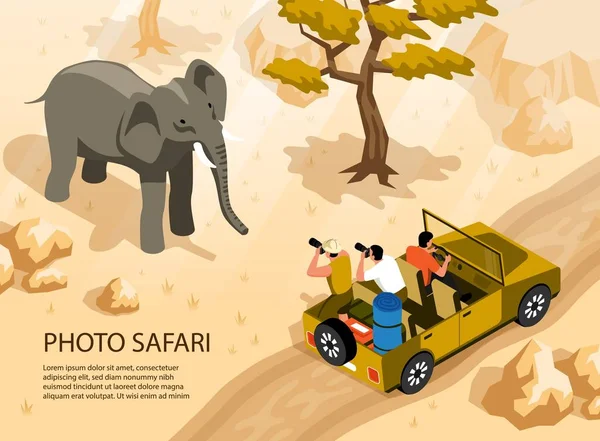 Photo Safari Illustration — Stock Vector