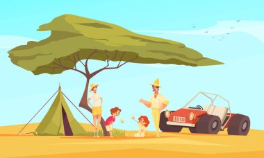 Safari Travel Düz Kompozisyon