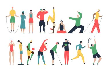 Fitness İnsanlarının Düz Koleksiyonu