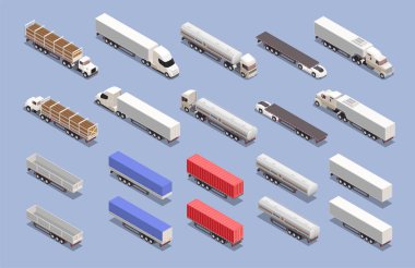 Kamyonlar Isometric Set