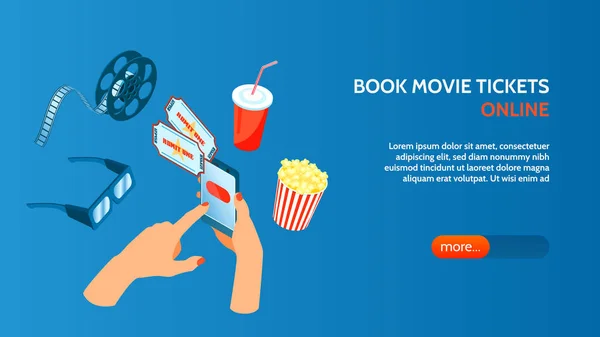 Cinema Horizontale Banner — Stockvector