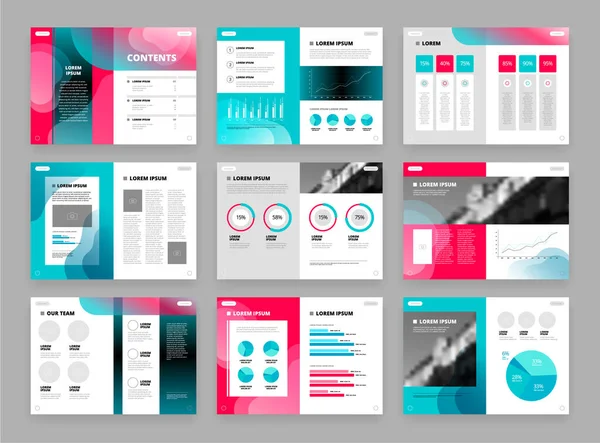 Sjabloon Brochure Set — Stockvector