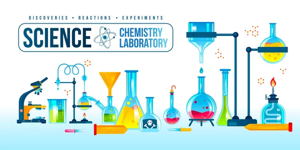 Ilustração plana do laboratório —  Vetores de Stock