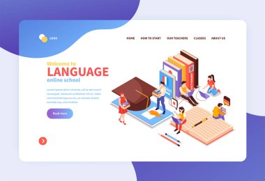 Dil Merkezi Isometric Banner