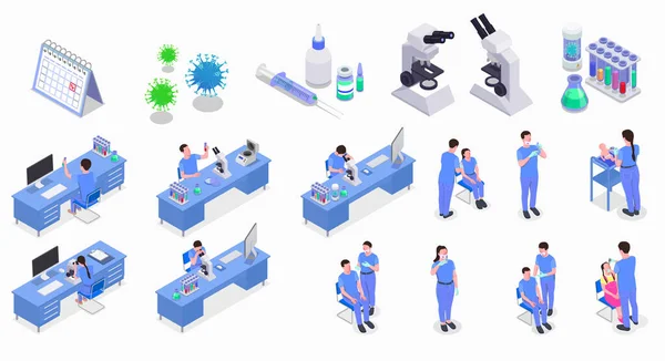 Isometric Aşılama Simgesi Ayarları — Stok Vektör