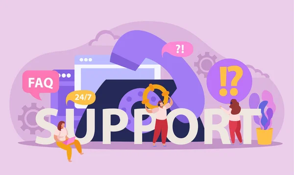 Composition du support en ligne — Image vectorielle