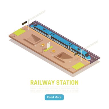 Tren İstasyonu Isometric Arkaplanı