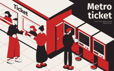 Metro Biletleri Isometric Posteri