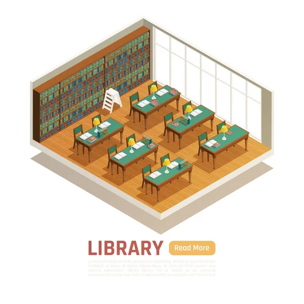 Biblioteca Universitaria Ilustración — Vector de stock