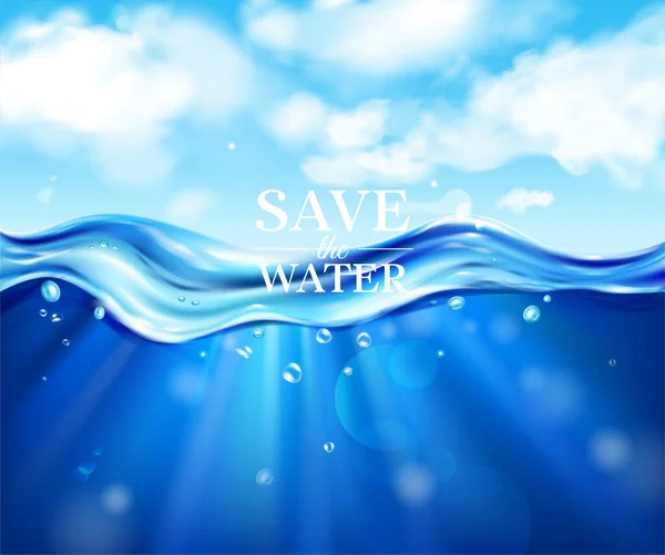 Save Water Poster — Stock Vector