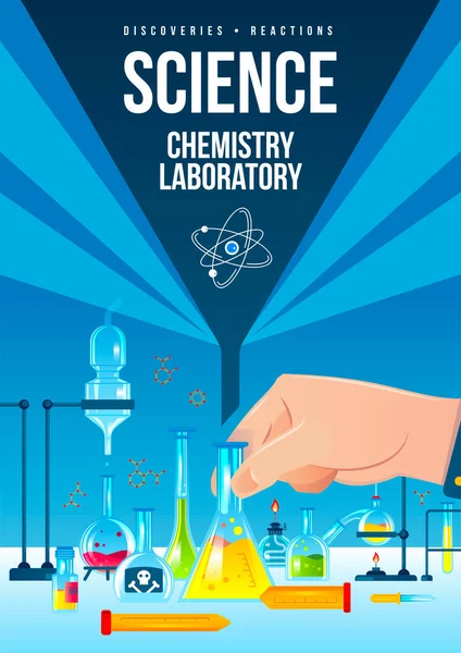 Cartel del laboratorio científico — Archivo Imágenes Vectoriales