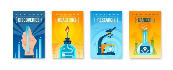 Sada laboratorních plakátů — Stockový vektor